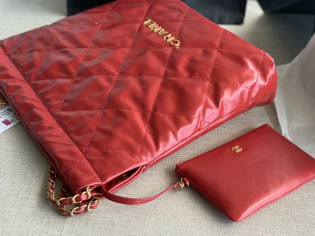 CC original calfskin 22 large handbag AS3262 red