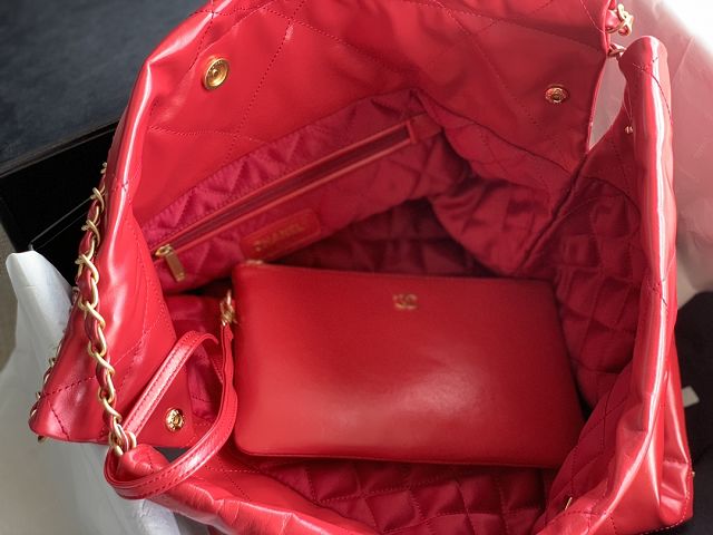 CC original calfskin 22 large handbag AS3262 red