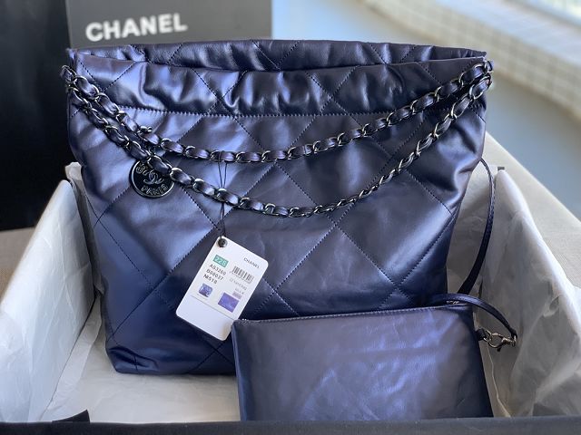 CC original calfskin 22 medium handbag AS3261 dark blue