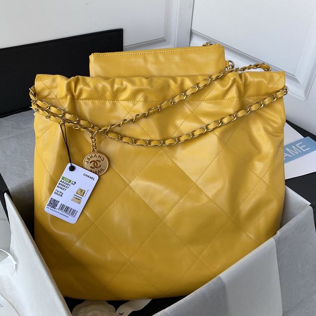 CC original calfskin 22 medium handbag AS3261 yellow