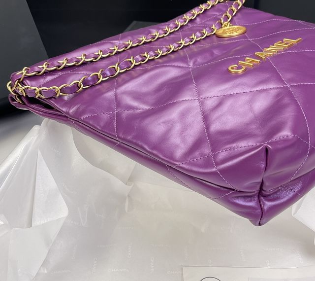 CC original calfskin 22 small handbag AS3260 dark purple	