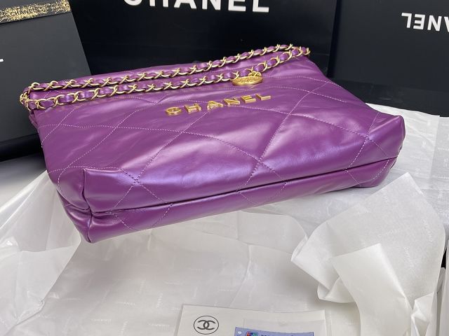 CC original calfskin 22 small handbag AS3260 dark purple	