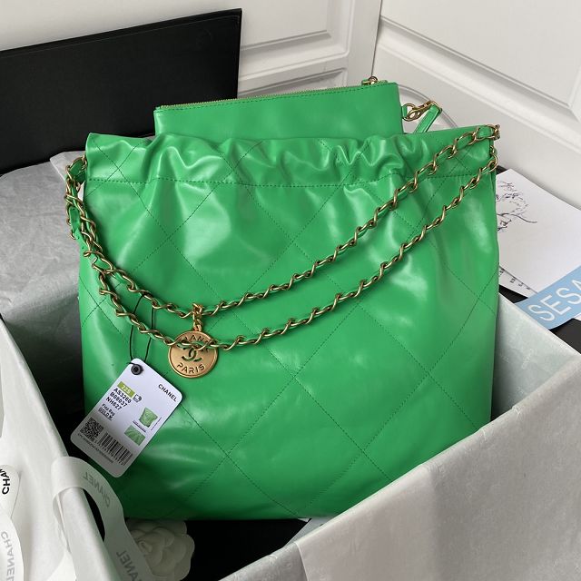  CC original calfskin 22 small handbag AS3260 green