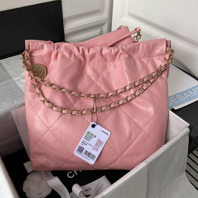 CC original calfskin 22 small handbag AS3260 light pink