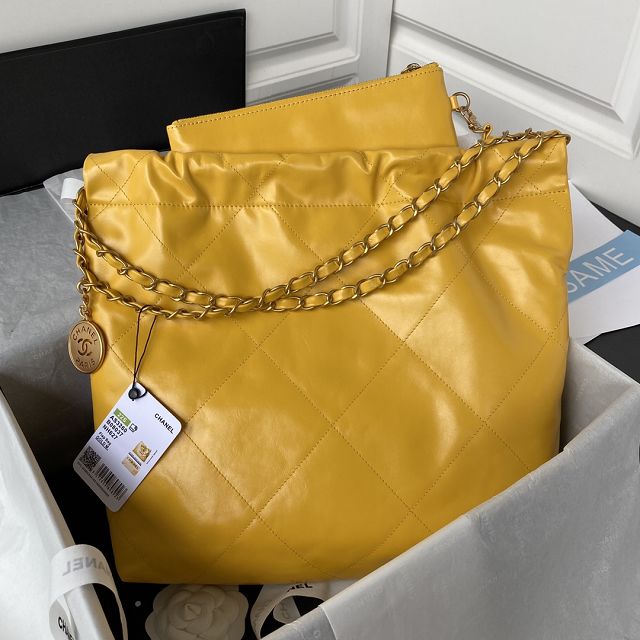  CC original calfskin 22 small handbag AS3260 yellow