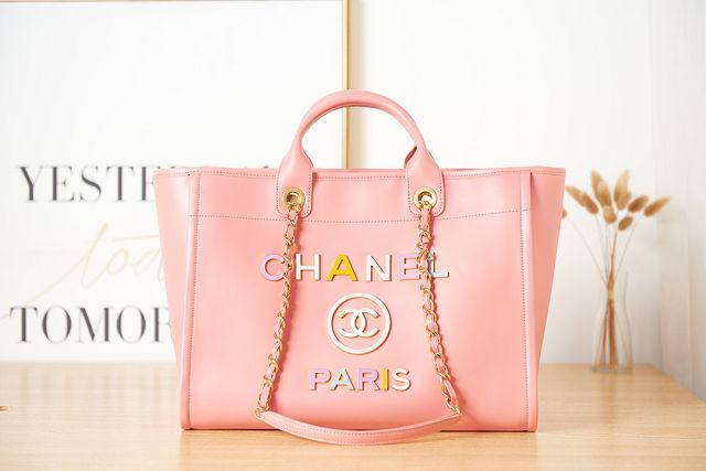 CC original calfskin large shopping bag A66941 pink