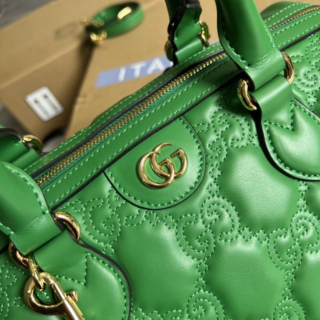 GG original matelasse leather medium bag 702242 green
