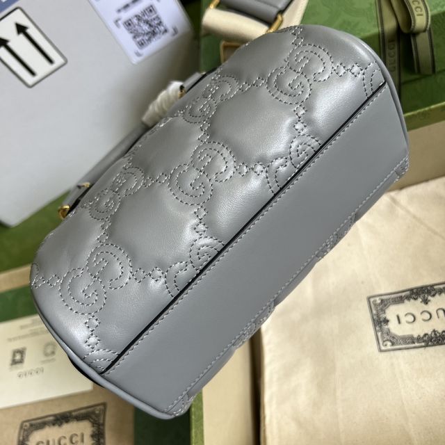 2023 GG original matelasse leather mini bag 702251 grey