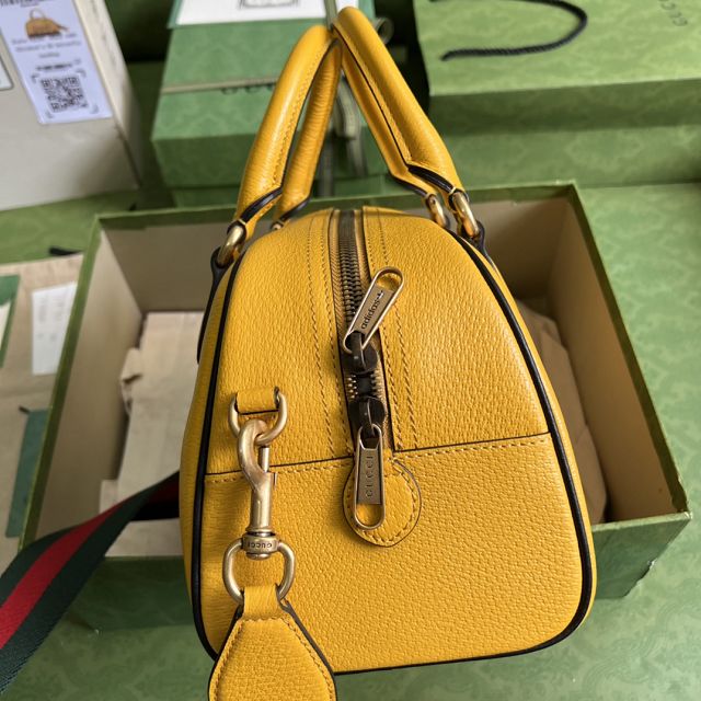 GG original calfskin mini duffle bag 702397 yellow