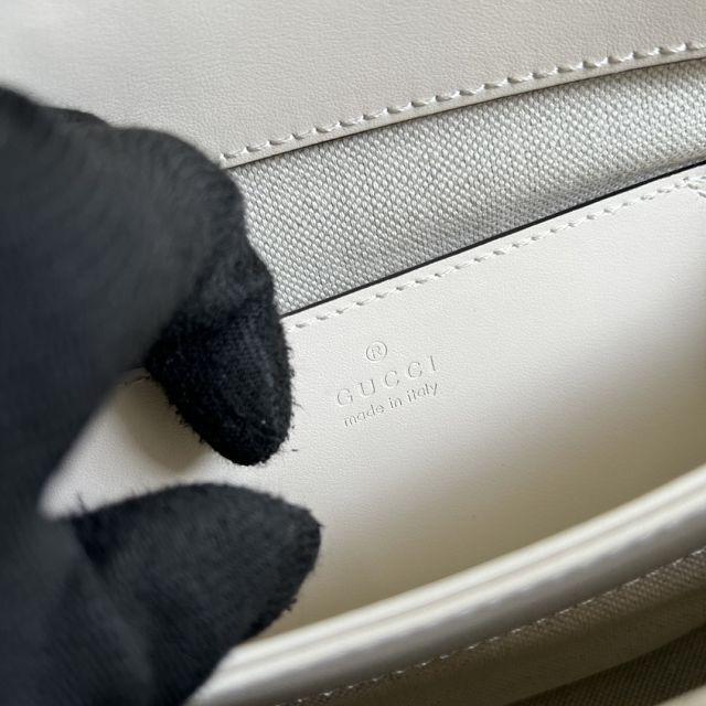 2022 GG original matelasse leather shoulder bag 702200 white