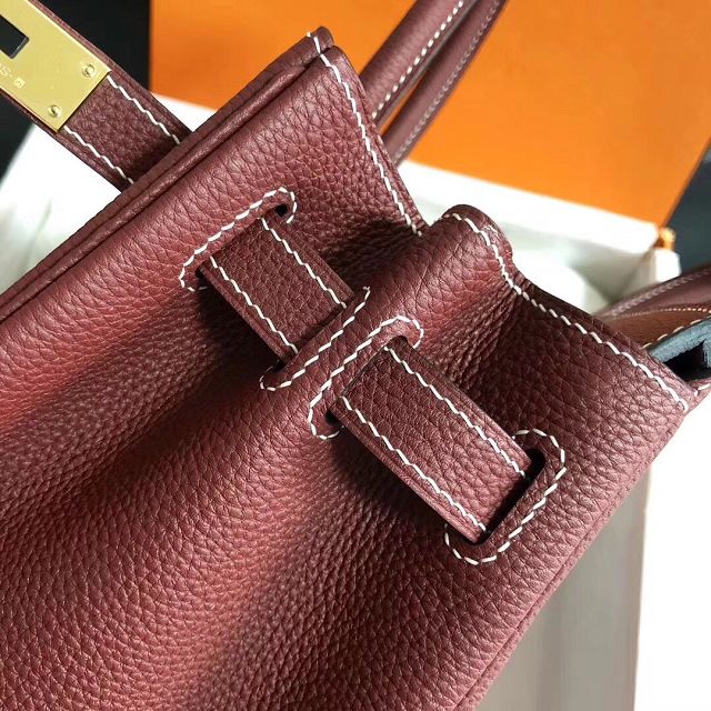 Hermes original togo leather birkin 30 bag H30-1 bordeaux
