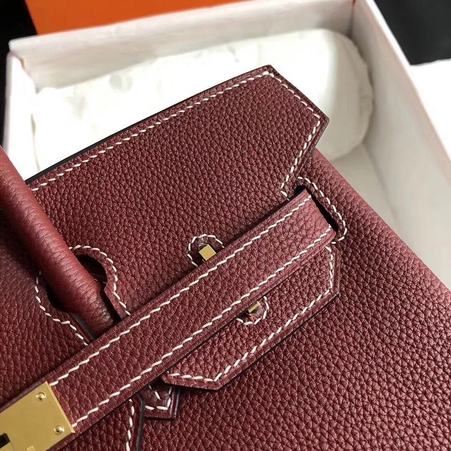 Hermes original togo leather birkin 30 bag H30-1 bordeaux