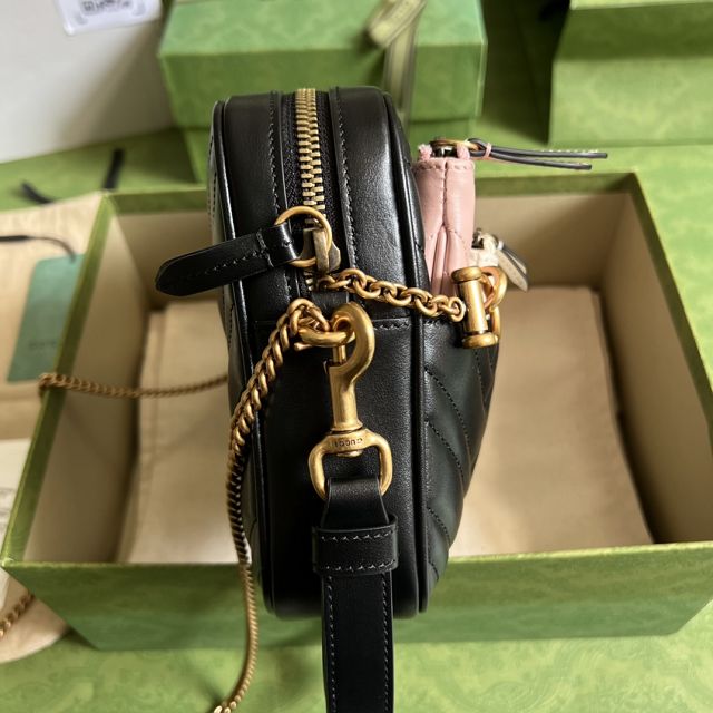 2022 GG original matelasse leather multi-use mini bag 699758 black