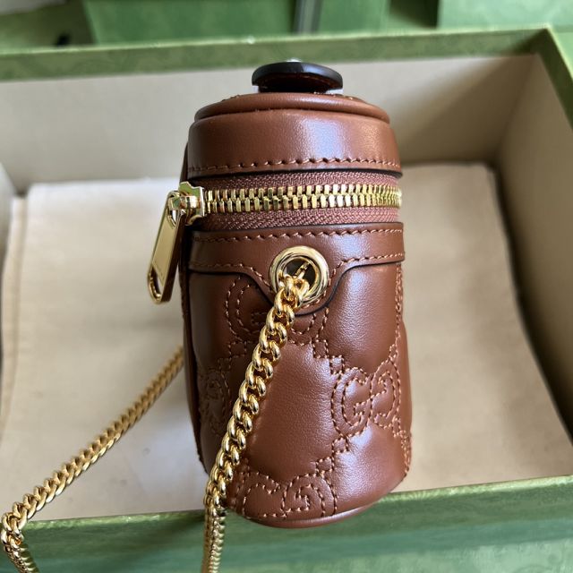 GG original matelasse leather top handle mini bag 723770 brown