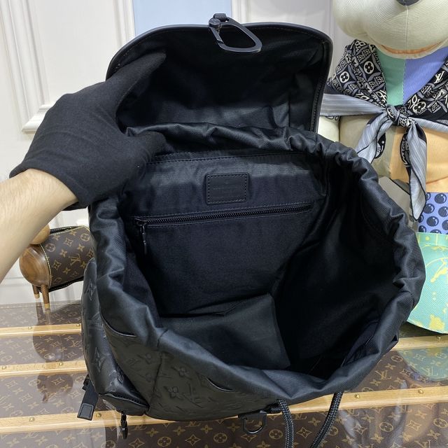 Louis vuitton original calfskin discovery backpack M43680 black