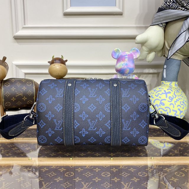 Louis vuitton original monogram canvas keepall city bag M46339 blue