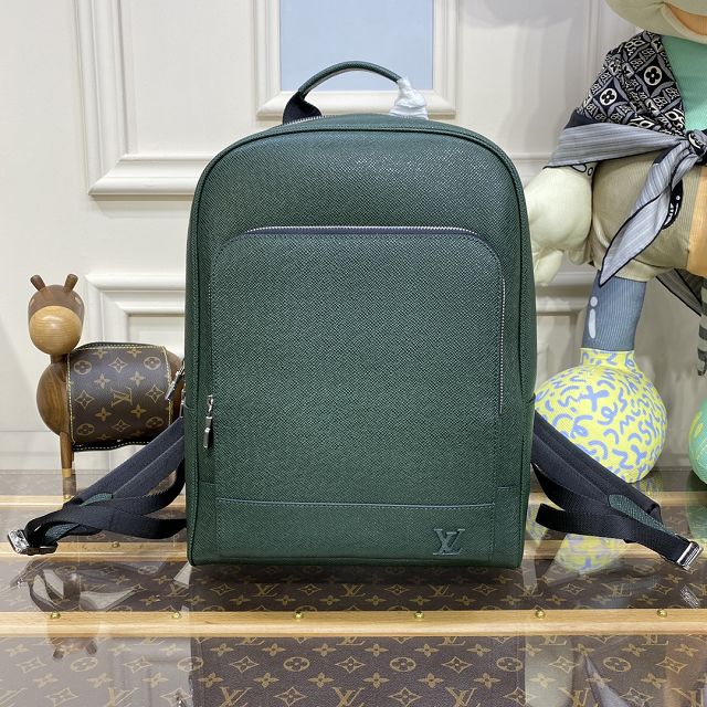 Louis vuitton original taiga leather adrian backpack M30857 green