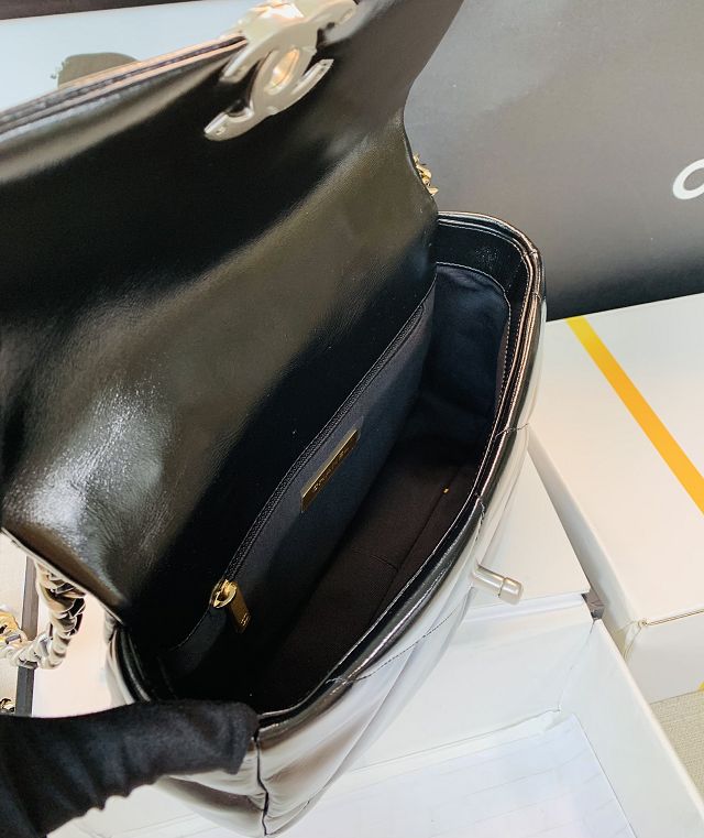 CC original aged calfskin 19 small flap bag AS1160 black