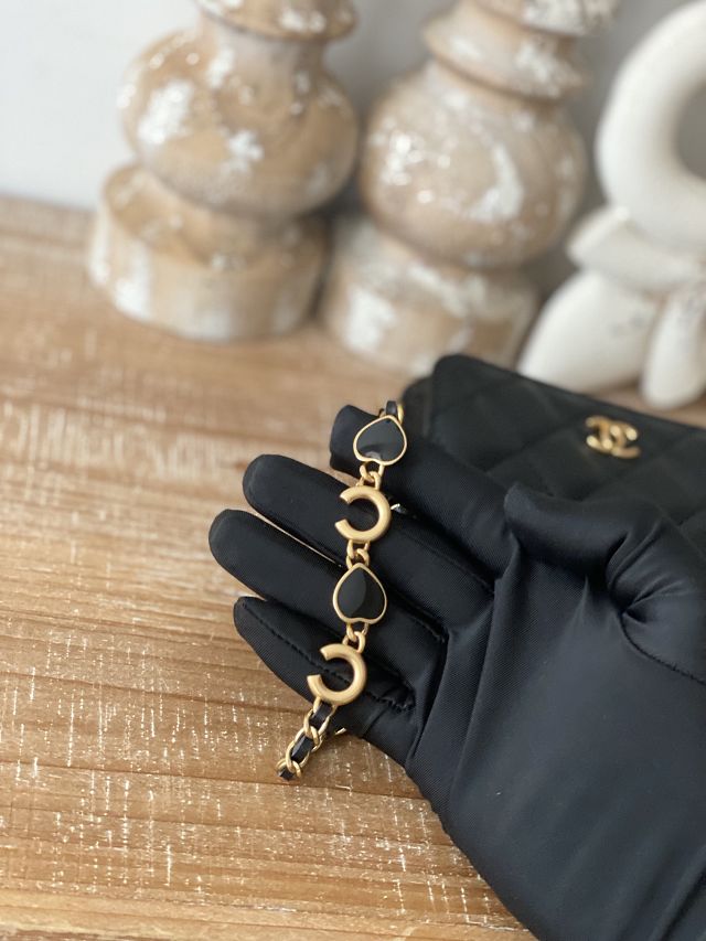 CC original lambskin clutch with chain AP3036 black