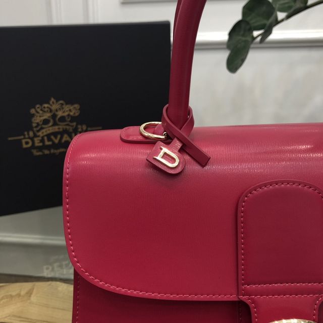 Delvaux original box calfskin brillant bag MM AA0555 burgundy