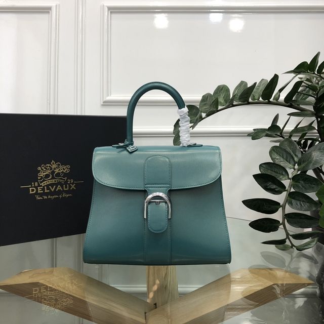 Delvaux original box calfskin brillant bag MM AA0555 green