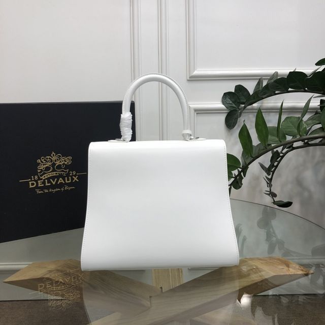 Delvaux original box calfskin brillant bag MM AA0555 white