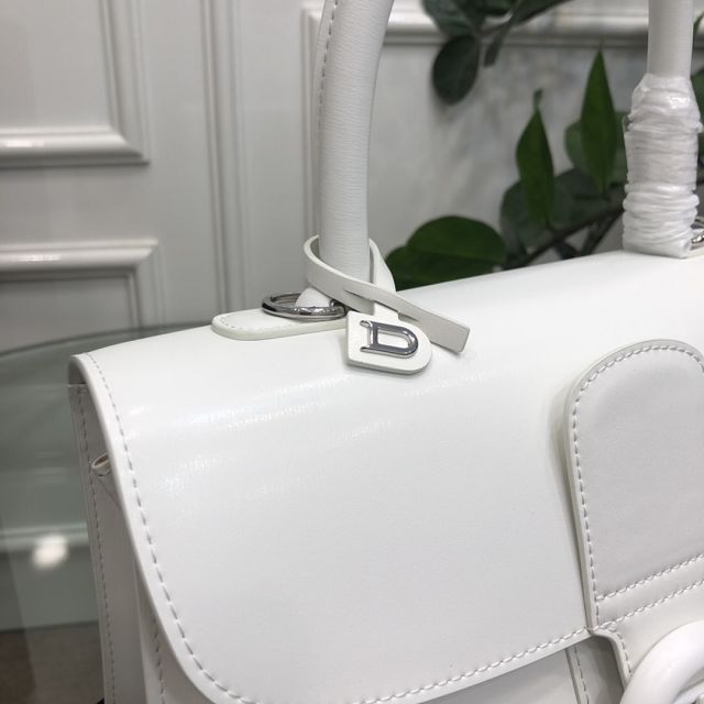 Delvaux original box calfskin brillant bag MM AA0555 white