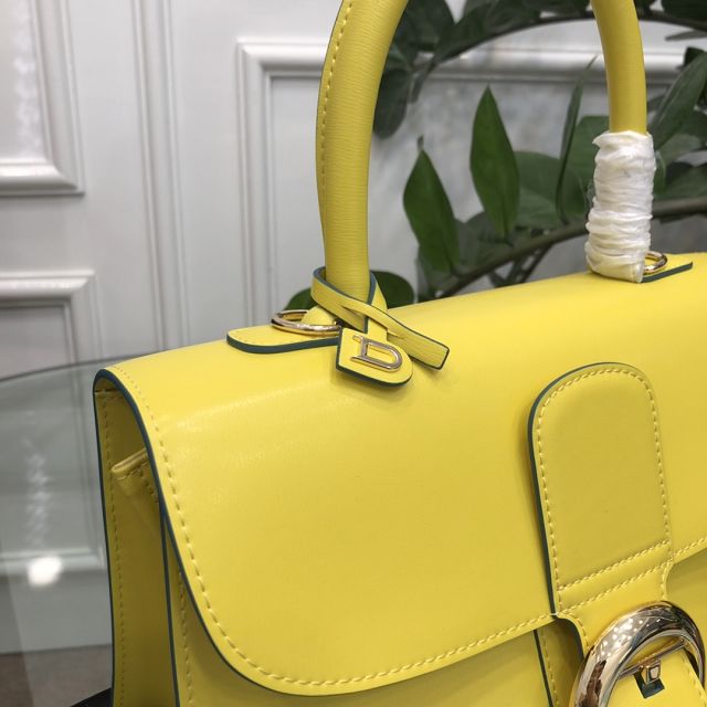 Delvaux original box calfskin brillant bag MM AA0555 yellow