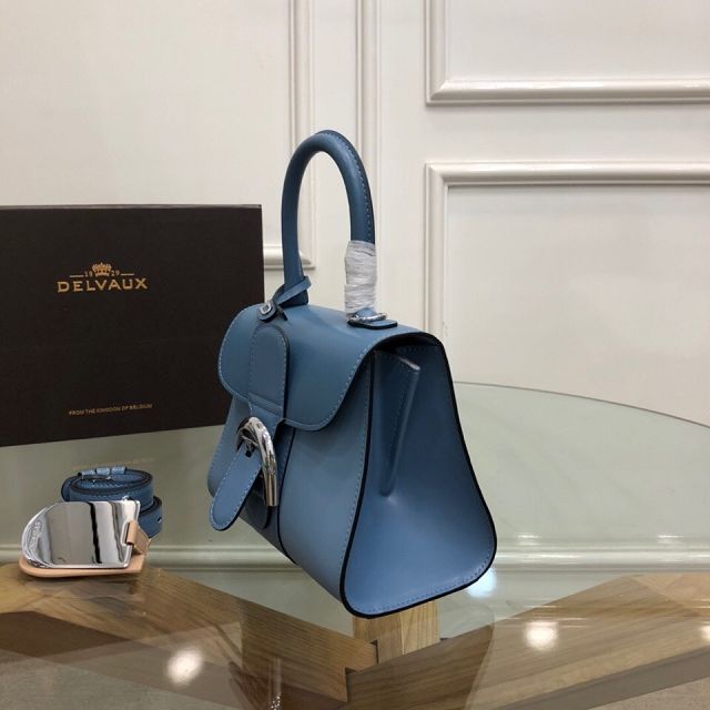 Delvaux original box calfskin brillant mini bag AA0406 blue