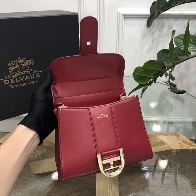 Delvaux original box calfskin brillant mini bag AA0406 burgundy&wine red