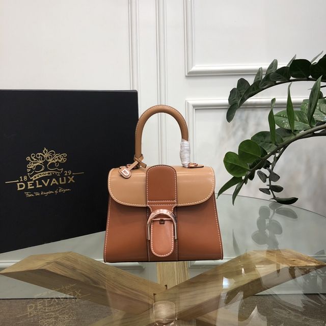 Delvaux original box calfskin brillant mini bag AA0406 caramel&brown