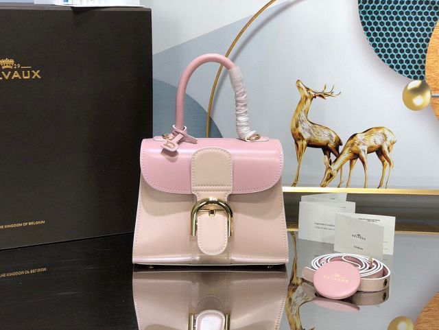 Delvaux original box calfskin brillant mini bag AA0406 pink