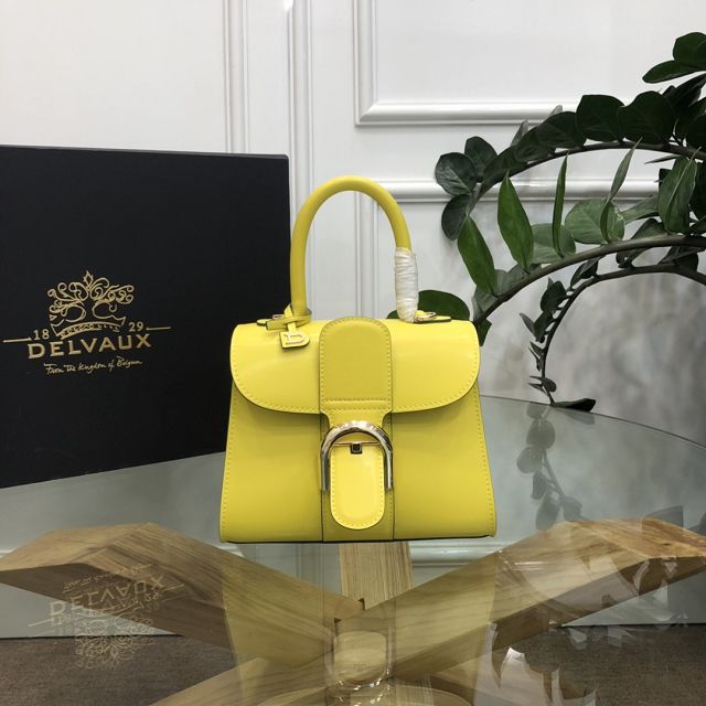 Delvaux original box calfskin brillant mini bag AA0406 yellow