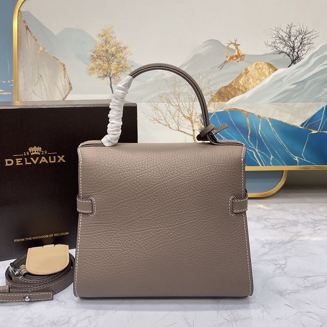 Delvaux original grained calfskin tempete pm bag AA0505 grey