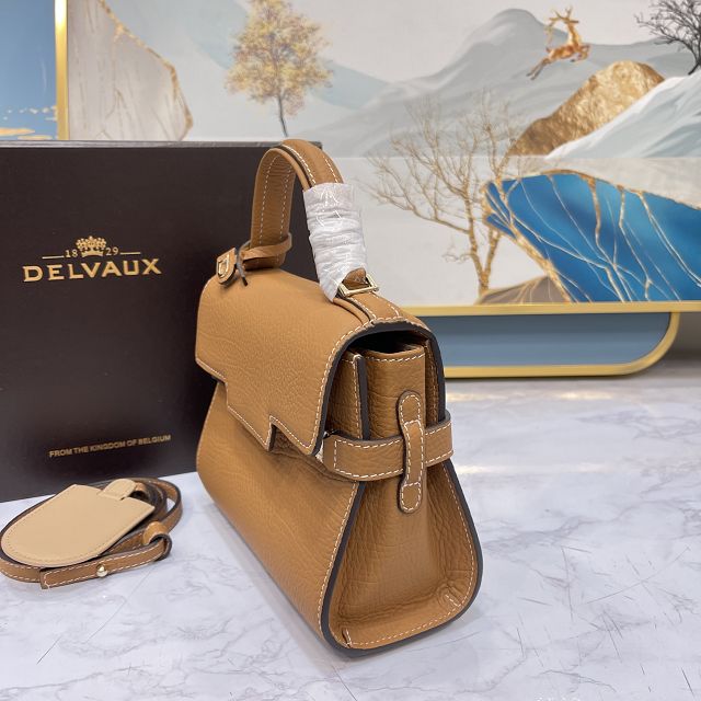 Delvaux original grained calfskin tempete small bag AA0563 brown