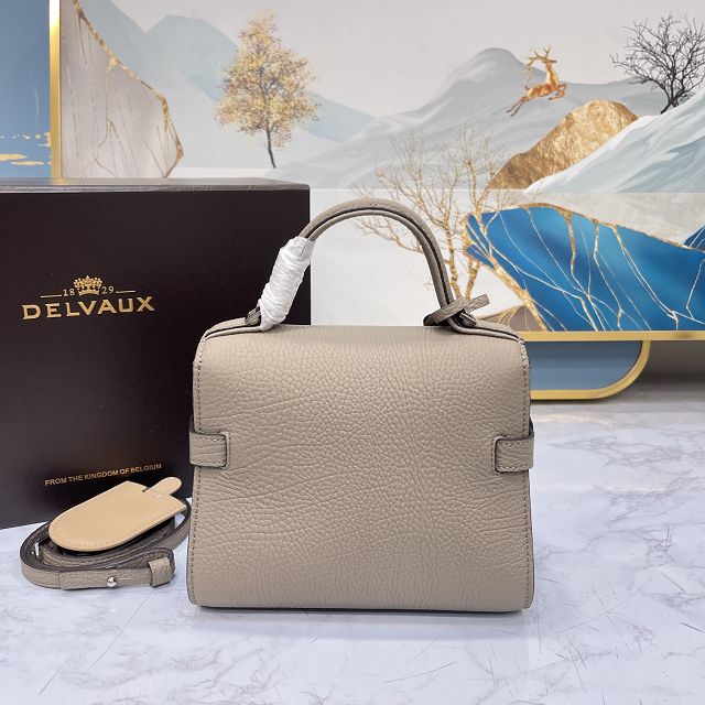 Delvaux original grained calfskin tempete small bag AA0563 light grey