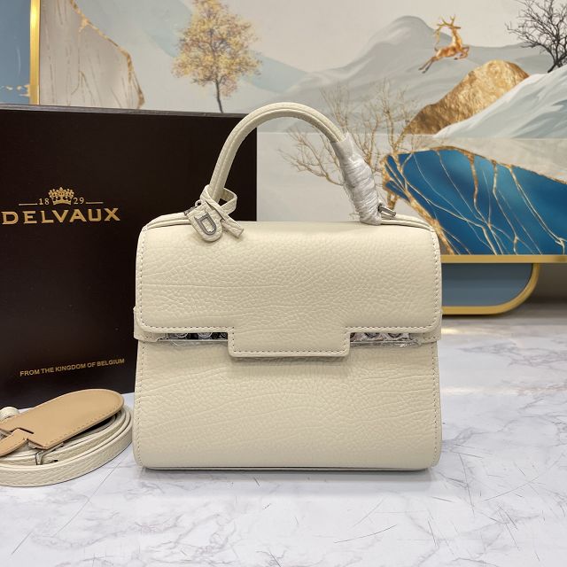 Delvaux original grained calfskin tempete small bag AA0563 white