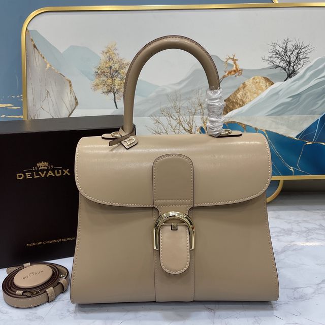 Delvaux original box calfskin brillant bag MM AA0555 sand