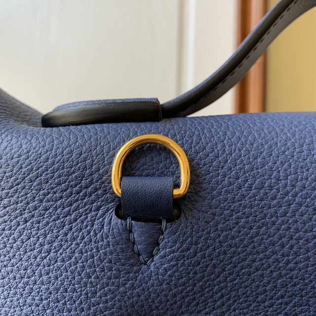 Hermes original togo leather kelly 2424 bag HH03699 blue agate 