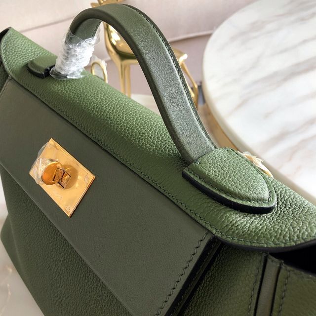 Hermes original togo leather kelly 2424 bag HH03699 canopee