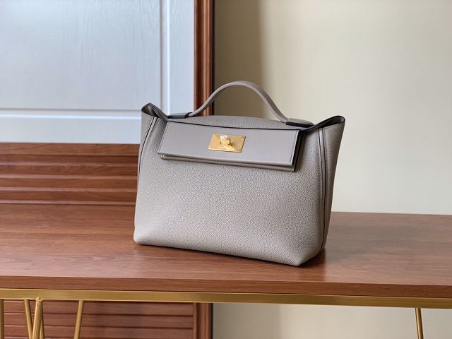 Hermes original togo leather kelly 2424 bag HH03699 gris asphalte