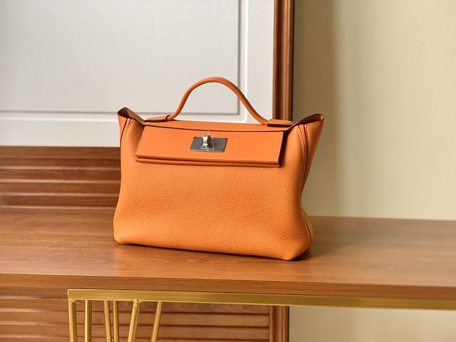 Hermes original togo leather small kelly 2424 bag HH03698 orange