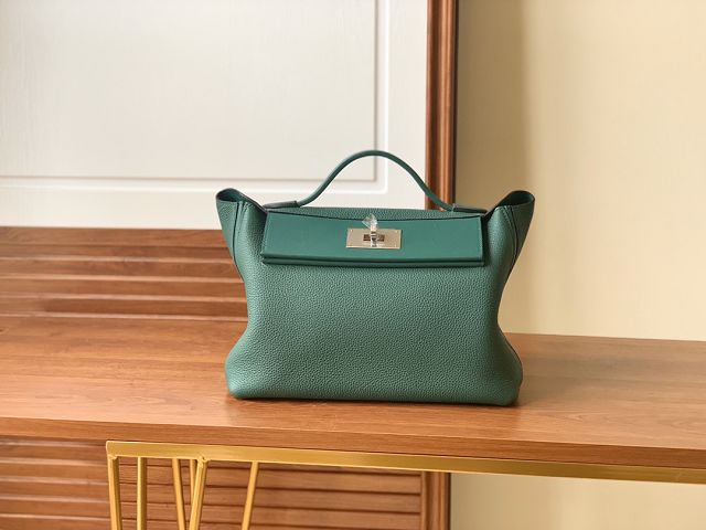 Hermes original togo leather small kelly 2424 bag HH03698 peacock green