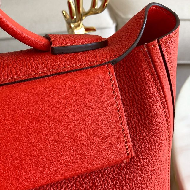 Hermes original togo leather small kelly 2424 bag HH03698 red