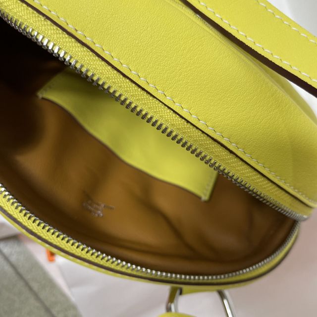 Hermes original swift leather roulis in-the-loop bag HR0019 lemon yellow