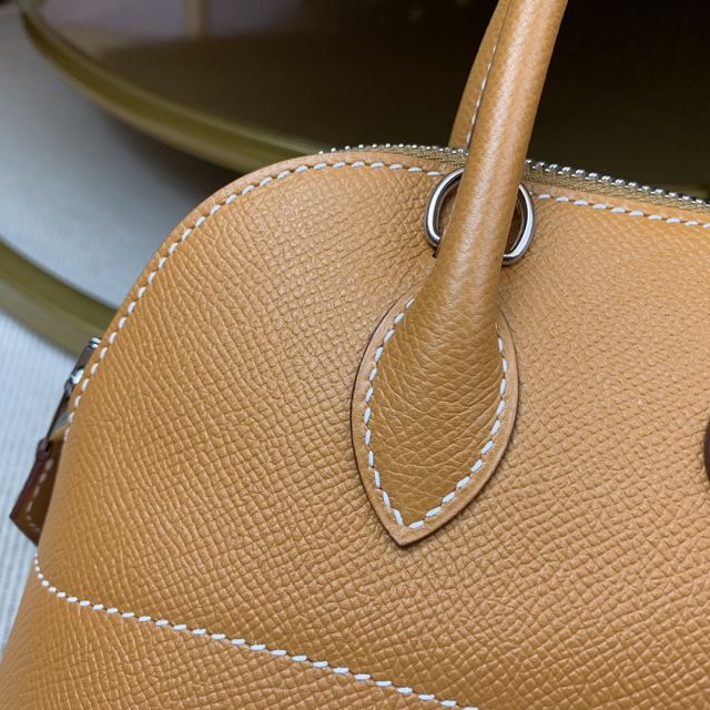 Hermes original epsom leather medium bolide 31 bag B031 gold brown