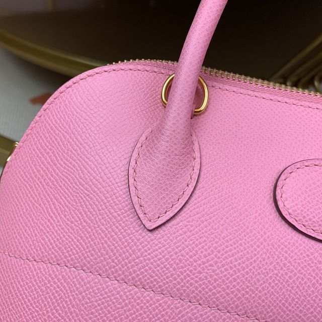 Hermes original epsom leather small bolide 27 bag B027 pink