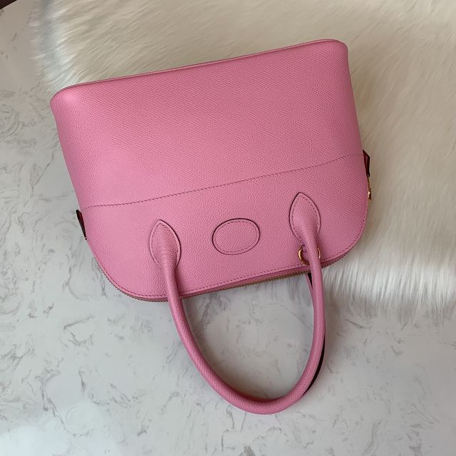 Hermes original epsom leather small bolide 27 bag B027 pink