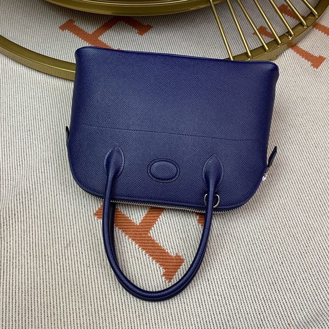 Hermes original epsom leather small bolide 27 bag B027 royal blue