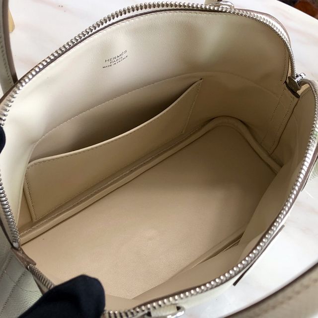 Hermes original epsom leather medium bolide 31 bag B031 white